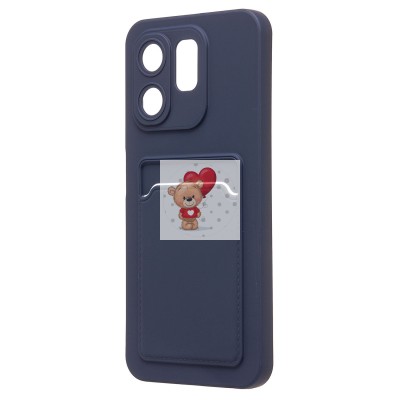 Чехол-накладка для Infinix Hot 50i (темно-синий) - SC337 с картхолдером Чехол-накладка для Infinix Hot 50i (темно-синий) - SC337 с картхолдером