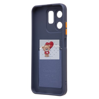 Чехол-накладка для Infinix Hot 50i (темно-синий) - SC337 с картхолдером Чехол-накладка для Infinix Hot 50i (темно-синий) - SC337 с картхолдером