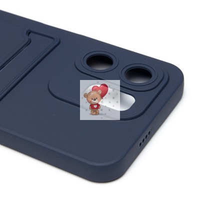 Чехол-накладка для Infinix Hot 50i (темно-синий) - SC337 с картхолдером Чехол-накладка для Infinix Hot 50i (темно-синий) - SC337 с картхолдером