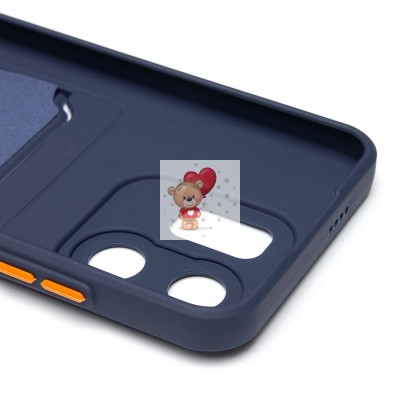 Чехол-накладка для Infinix Hot 50i (темно-синий) - SC337 с картхолдером Чехол-накладка для Infinix Hot 50i (темно-синий) - SC337 с картхолдером
