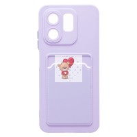 Чехол-накладка для Infinix Hot 50i (светло-фиолетовый) - SC337 с картхолдером