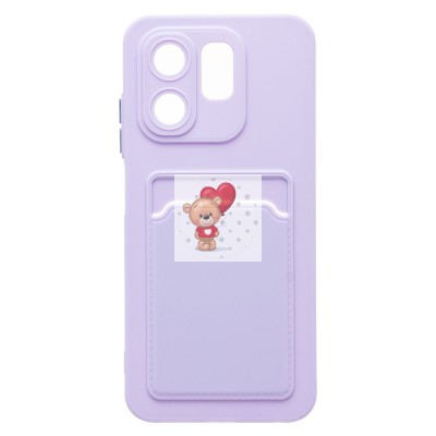 Чехол-накладка для Infinix Hot 50i (светло-фиолетовый) - SC337 с картхолдером Чехол-накладка для Infinix Hot 50i (светло-фиолетовый) - SC337 с картхолдером