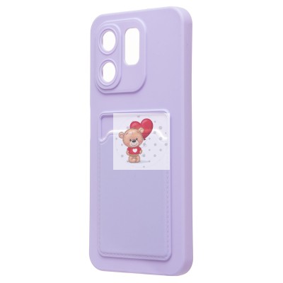 Чехол-накладка для Infinix Hot 50i (светло-фиолетовый) - SC337 с картхолдером