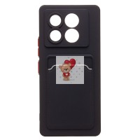 Чехол-накладка для Infinix Note 40 5G (черный) - SC337 с картхолдером Чехол-накладка для Infinix Note 40 5G (черный) - SC337 с картхолдером