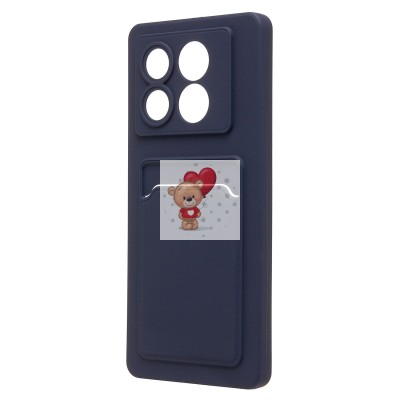 Чехол-накладка для Infinix Note 40 5G (темно-синий) - SC337 с картхолдером Чехол-накладка для Infinix Note 40 5G (темно-синий) - SC337 с картхолдером