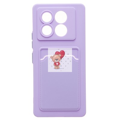 Чехол-накладка для Infinix Note 40 5G (светло-фиолетовый) - SC337 с картхолдером Чехол-накладка для Infinix Note 40 5G (светло-фиолетовый) - SC337 с картхолдером