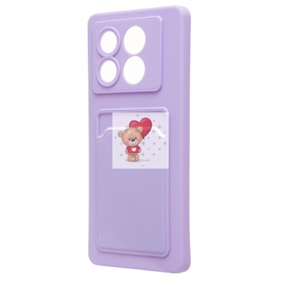 Чехол-накладка для Infinix Note 40 5G (светло-фиолетовый) - SC337 с картхолдером Чехол-накладка для Infinix Note 40 5G (светло-фиолетовый) - SC337 с картхолдером