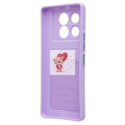 Чехол-накладка для Infinix Note 40 5G (светло-фиолетовый) - SC337 с картхолдером Чехол-накладка для Infinix Note 40 5G (светло-фиолетовый) - SC337 с картхолдером