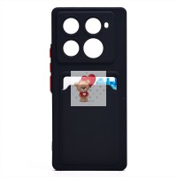 Чехол-накладка для Infinix Note 40 Pro 4G (черный) - SC337 с картхолдером Чехол-накладка для Infinix Note 40 Pro 4G (черный) - SC337 с картхолдером