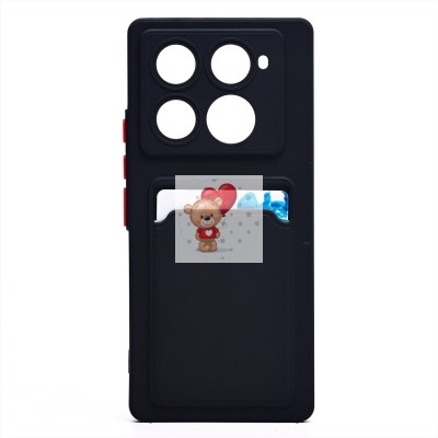 Чехол-накладка для Infinix Note 40 Pro 4G (черный) - SC337 с картхолдером Чехол-накладка для Infinix Note 40 Pro 4G (черный) - SC337 с картхолдером