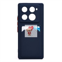 Чехол-накладка для Infinix Note 40 Pro 4G (темно-синий) - SC337 с картхолдером Чехол-накладка для Infinix Note 40 Pro 4G (темно-синий) - SC337 с картхолдером