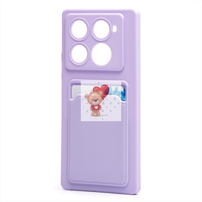 Чехол-накладка для Infinix Note 40 Pro 4G (светло-фиолетовый) - SC337 с картхолдером Чехол-накладка для Infinix Note 40 Pro 4G (светло-фиолетовый) - SC337 с картхолдером