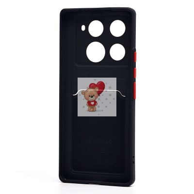 Чехол-накладка для Infinix Note 40 Pro+ 5G (черный) - SC337 с картхолдером