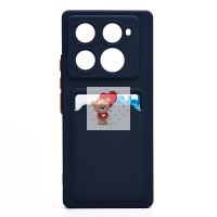 Чехол-накладка для Infinix Note 40 Pro+ 5G (темно-синий) - SC337 с картхолдером Чехол-накладка для Infinix Note 40 Pro+ 5G (темно-синий) - SC337 с картхолдером
