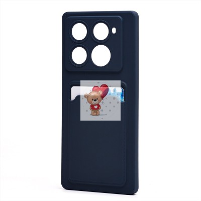 Чехол-накладка для Infinix Note 40 Pro+ 5G (темно-синий) - SC337 с картхолдером