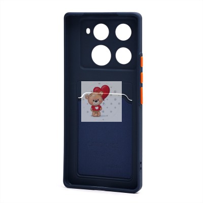 Чехол-накладка для Infinix Note 40 Pro+ 5G (темно-синий) - SC337 с картхолдером