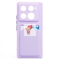 Чехол-накладка для Infinix Note 40 Pro+ 5G (светло-фиолетовый) - SC337 с картхолдером Чехол-накладка для Infinix Note 40 Pro+ 5G (светло-фиолетовый) - SC337 с картхолдером