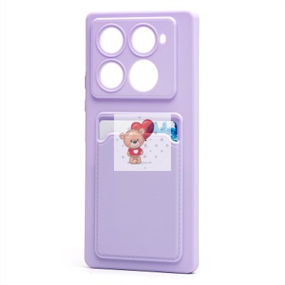 Чехол-накладка для Infinix Note 40 Pro+ 5G (светло-фиолетовый) - SC337 с картхолдером