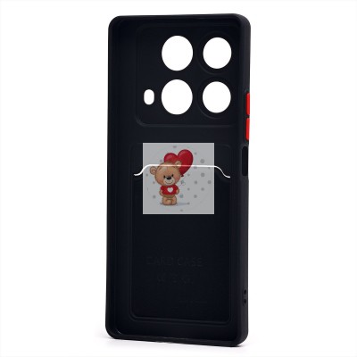 Чехол-накладка для Infinix Note 40 (черный) - SC337 с картхолдером Чехол-накладка для Infinix Note 40 (черный) - SC337 с картхолдером