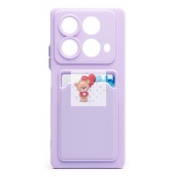 Чехол-накладка для Infinix Note 40 (светло-фиолетовый) - SC337 с картхолдером Чехол-накладка для Infinix Note 40 (светло-фиолетовый) - SC337 с картхолдером