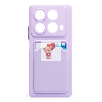 Чехол-накладка для Infinix Note 40 (светло-фиолетовый) - SC337 с картхолдером Чехол-накладка для Infinix Note 40 (светло-фиолетовый) - SC337 с картхолдером