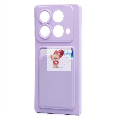 Чехол-накладка для Infinix Note 40 (светло-фиолетовый) - SC337 с картхолдером Чехол-накладка для Infinix Note 40 (светло-фиолетовый) - SC337 с картхолдером