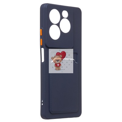 Чехол-накладка для Infinix Note 40X 5G (темно-синий) - SC337 с картхолдером Чехол-накладка для Infinix Note 40X 5G (темно-синий) - SC337 с картхолдером