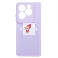 Чехол-накладка для Infinix Note 40X 5G (светло-фиолетовый) - SC337 с картхолдером