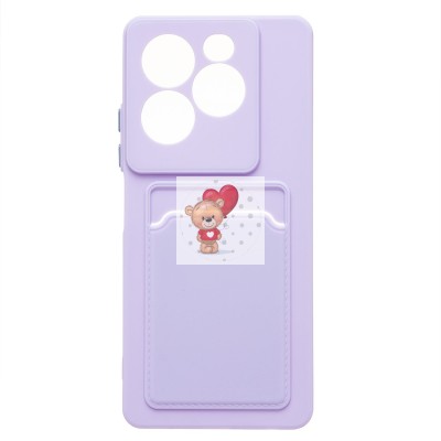 Чехол-накладка для Infinix Note 40X 5G (светло-фиолетовый) - SC337 с картхолдером Чехол-накладка для Infinix Note 40X 5G (светло-фиолетовый) - SC337 с картхолдером