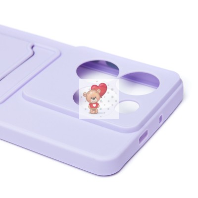 Чехол-накладка для Infinix Note 40X 5G (светло-фиолетовый) - SC337 с картхолдером