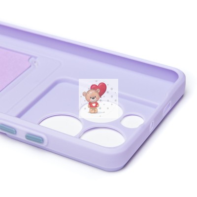 Чехол-накладка для Infinix Note 40X 5G (светло-фиолетовый) - SC337 с картхолдером