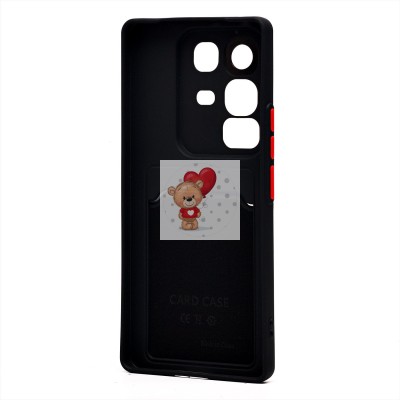 Чехол-накладка для Infinix Note 50 4G (черный) - SC337 с картхолдером