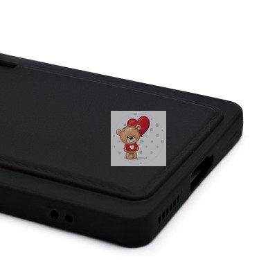 Чехол-накладка для Infinix Note 50 4G (черный) - SC337 с картхолдером