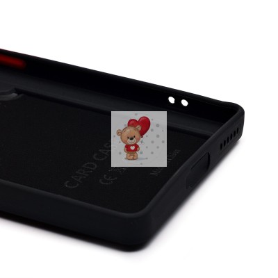 Чехол-накладка для Infinix Note 50 4G (черный) - SC337 с картхолдером