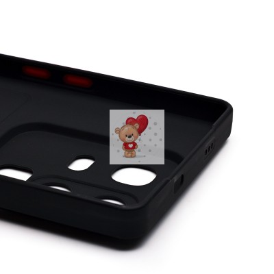 Чехол-накладка для Infinix Note 50 Pro+ (черный) - SC337 с картхолдером