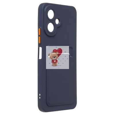 Чехол-накладка для Infinix Smart 10 (темно-синий) - SC337 с картхолдером Чехол-накладка для Infinix Smart 10 (темно-синий) - SC337 с картхолдером