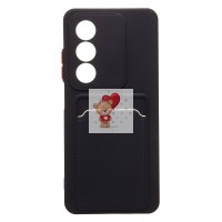 Чехол-накладка для OPPO A3 Pro Global (черный) - SC337 с картхолдером