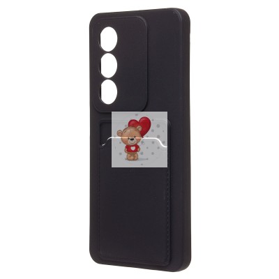 Чехол-накладка для OPPO A3 Pro Global (черный) - SC337 с картхолдером