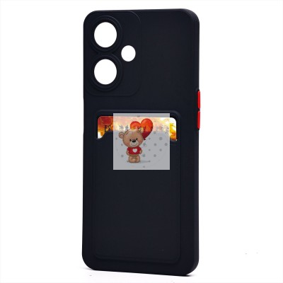 Чехол-накладка для OPPO A59 5G (черный) - SC337 с картхолдером