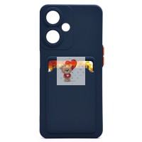 Чехол-накладка для OPPO A59 5G (темно-синий) - SC337 с картхолдером Чехол-накладка для OPPO A59 5G (темно-синий) - SC337 с картхолдером