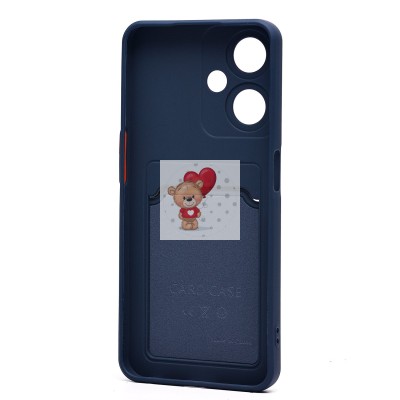 Чехол-накладка для OPPO A59 5G (темно-синий) - SC337 с картхолдером