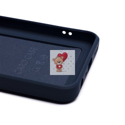 Чехол-накладка для OPPO A59 5G (темно-синий) - SC337 с картхолдером