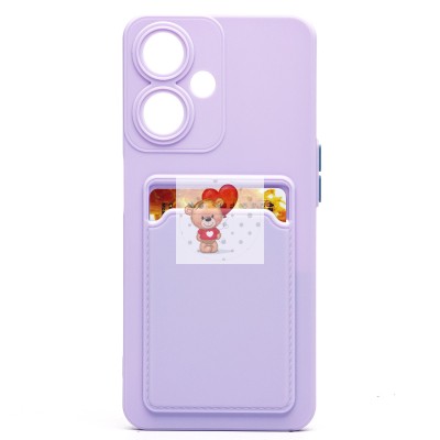 Чехол-накладка для OPPO A59 5G (светло-фиолетовый) - SC337 с картхолдером