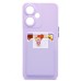 Чехол-накладка для OPPO A59 5G (светло-фиолетовый) - SC337 с картхолдером
