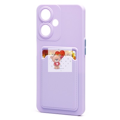Чехол-накладка для OPPO A59 5G (светло-фиолетовый) - SC337 с картхолдером