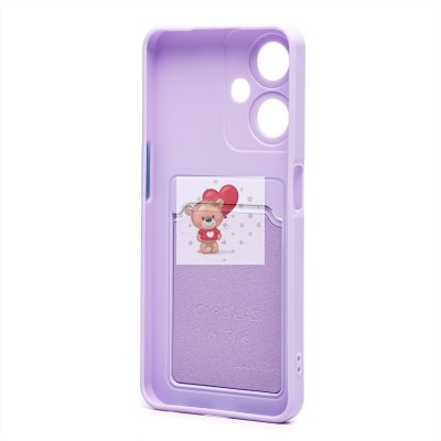 Чехол-накладка для OPPO A59 5G (светло-фиолетовый) - SC337 с картхолдером