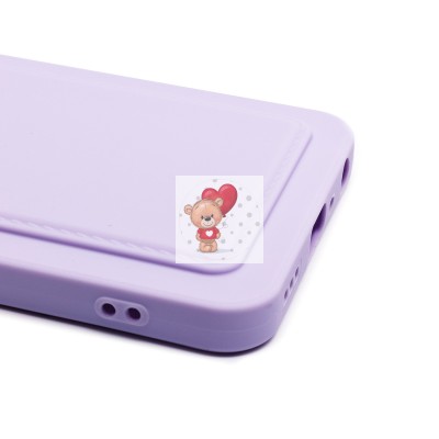 Чехол-накладка для OPPO A59 5G (светло-фиолетовый) - SC337 с картхолдером