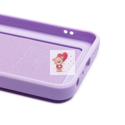 Чехол-накладка для OPPO A59 5G (светло-фиолетовый) - SC337 с картхолдером