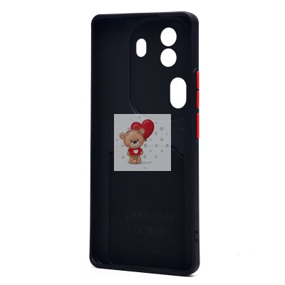 Чехол-накладка для OPPO Reno 11 Pro (черный) - SC337 с картхолдером Чехол-накладка для OPPO Reno 11 Pro (черный) - SC337 с картхолдером