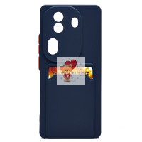 Чехол-накладка для OPPO Reno 11 Pro (темно-синий) - SC337 с картхолдером Чехол-накладка для OPPO Reno 11 Pro (темно-синий) - SC337 с картхолдером